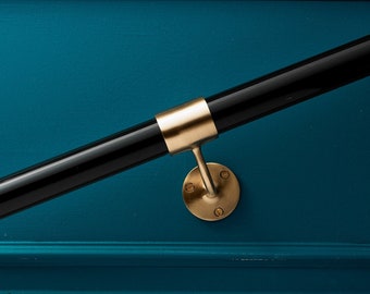 Custom Night Smoke Lucite Handrail (Polished Brass, Satin Brass or Nickel) Custom Handrail - Handrail Modern - Lucite Bannister - LuxHoldups