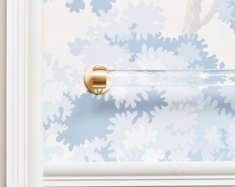 Lucite Towel Bar (Polished Brass, Satin Brass or nickel) Traditional End Brackets -  Lucite Towel Rod  - Towel Bar - Towel Rack - LuxHoldups