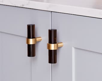 Lucite Drawer Pulls Night - Night - Straight Post - 3/4 DIA - Lucite Drawer Handles - Lucite Cabinet Handle - Cabinet Knobs -LuxHoldups