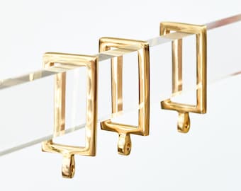 Curtain Rings for Lucite Rectangular Drapery Rod (Polished Brass,  Satin Brass, Nickel)  - Drapery Hardware - LuxHoldups