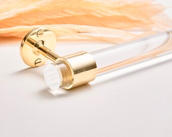 Lucite Towel Bar (Polished Brass, Satin Brass) - Open Brackets - Lucite Towel Rod - Lucite Towel Holders - Towel Rack - LuxHoldups