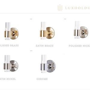 Lucite Bathroom Towel Rack, Polished Brass or Nickel, Modern Wall Mounted Storage image 10