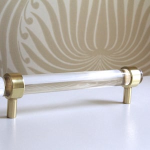 Lucite Drawer Toggle Straight or Crown Post - 3/4 DIA Lucite Drawer Pulls - Cabinet Handles - LuxHoldups