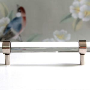 Lucite Drawer Pull – Nickel & Chrome Cabinet Handles, 3/4 DIA