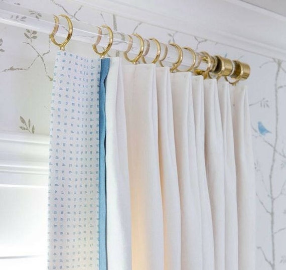 lucite curtain rods etsy