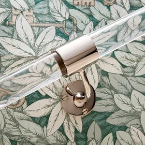 Custom Lucite Stair Handrail, Polished Nickel Brackets, Modern Banister