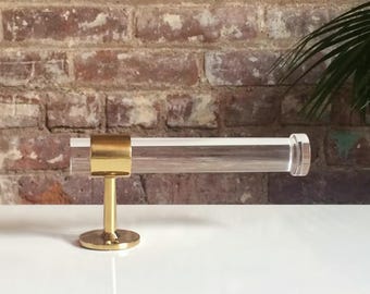 Brass Lucite Toilet Paper Holder, Luxury Bathroom Accessories