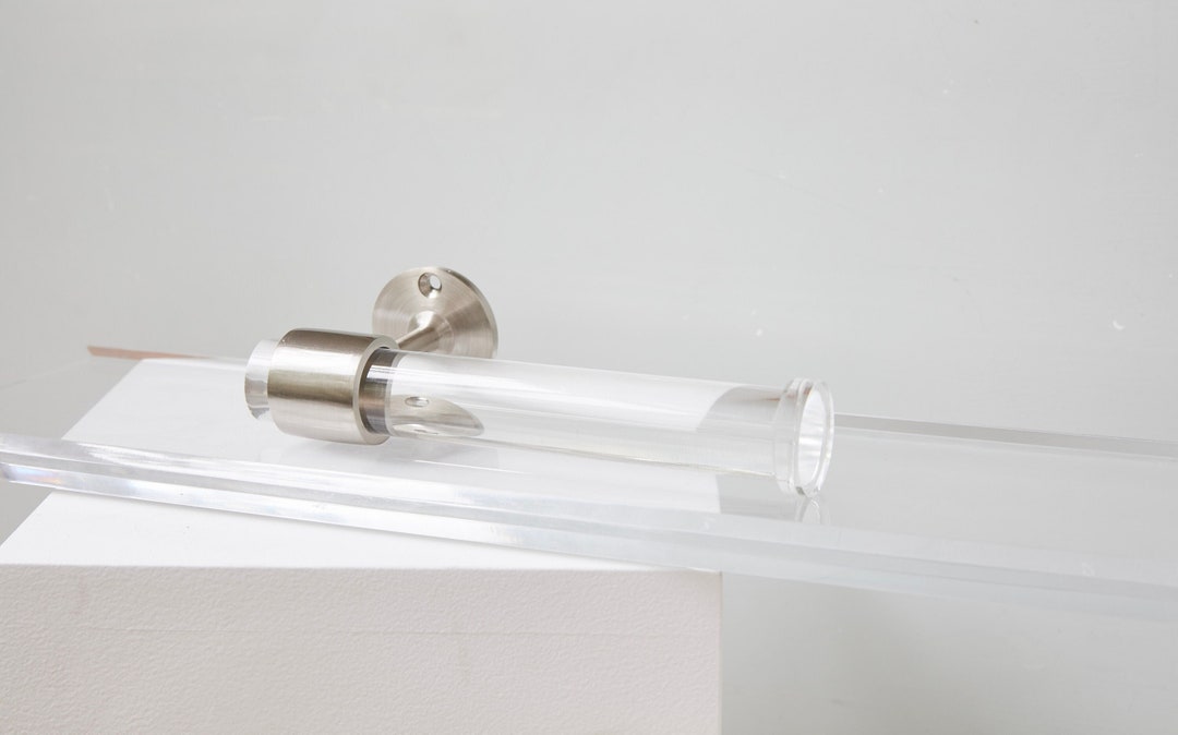 Lucite Toilet Paper Holder Chrome or Nickel Hardware, Lucite Bathroom