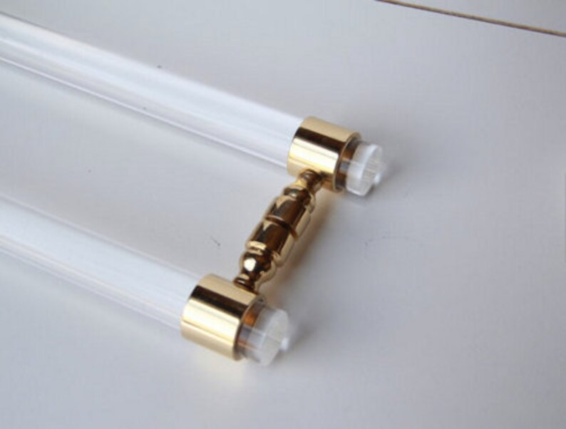 Lucite Shower Door Handles Polished Brass Satin Brass Etsy