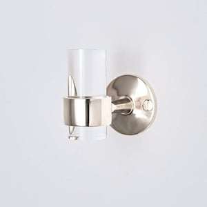 Lucite Wall Robe Hook in Nickel or Chrome, Luxholdups Modern Lucite Coat Hook for Entryway Organizer, Bathroom Towel Hook or Robe Hanger