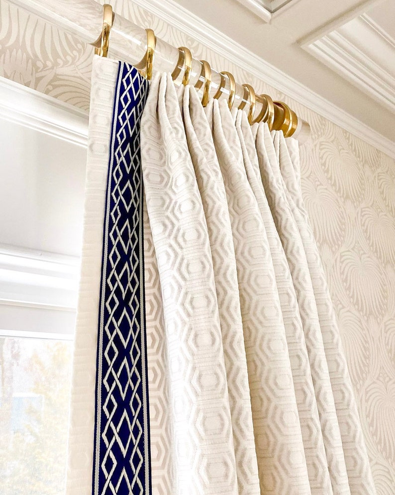 Curtain Rings for Lucite Curtain Rod Polished Brass Satin Etsy