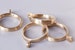 Curtain Rings for Lucite Curtain Rod (Polished Brass, Satin Brass)  - Drapery Hardware - Drapery Rings - Curtain Hooks - Eyelet - LuxHoldups 