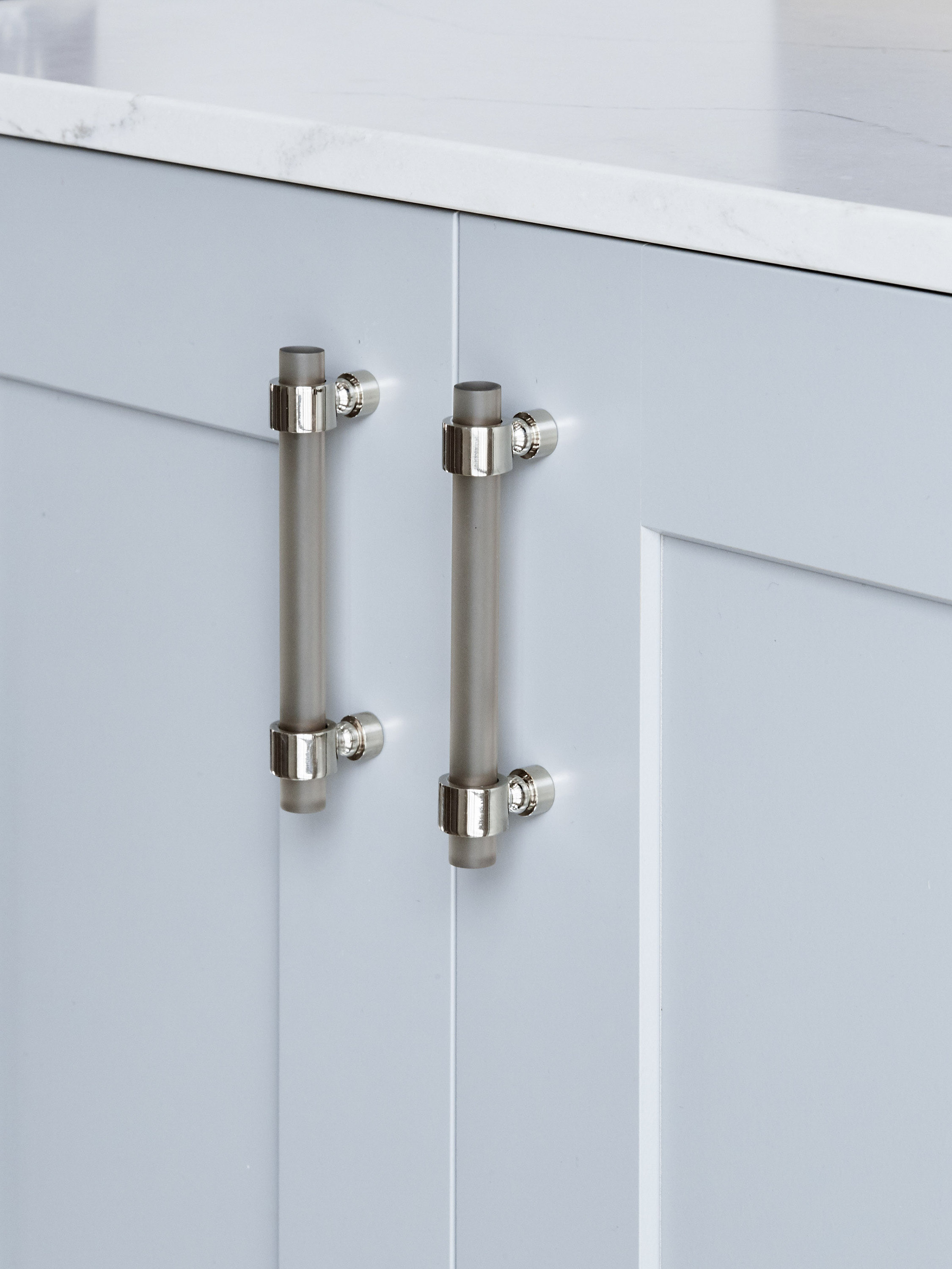 Lucite Drawer Pulls Matte Smoke Straight Edge 3/4 DIA Etsy