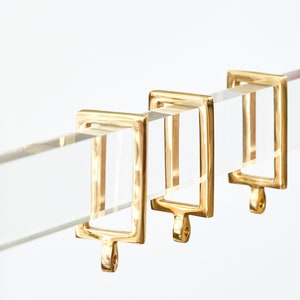 Luxholdups Lucite Rectangular Curtain Rod in Custom Length, Lucite Drapery Rod w/ Solid Brass Brackets, Modern Window Treatments image 7