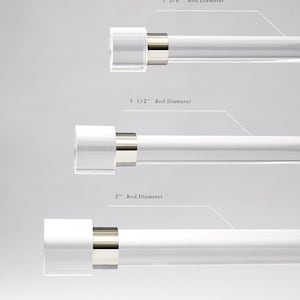 three different sizes of glass tubes on a white surface