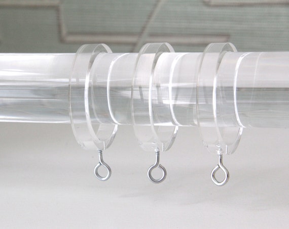 Lucite Curtain Rings Curtain Rings Drapery Hooks Drapery Etsy