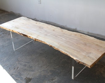 Lucite and Spalted Maple Coffee Table - Coffee Table - Lucite Table - Lucite Furniture - Maple Wood - Unique Coffee Table - LuxHoldups