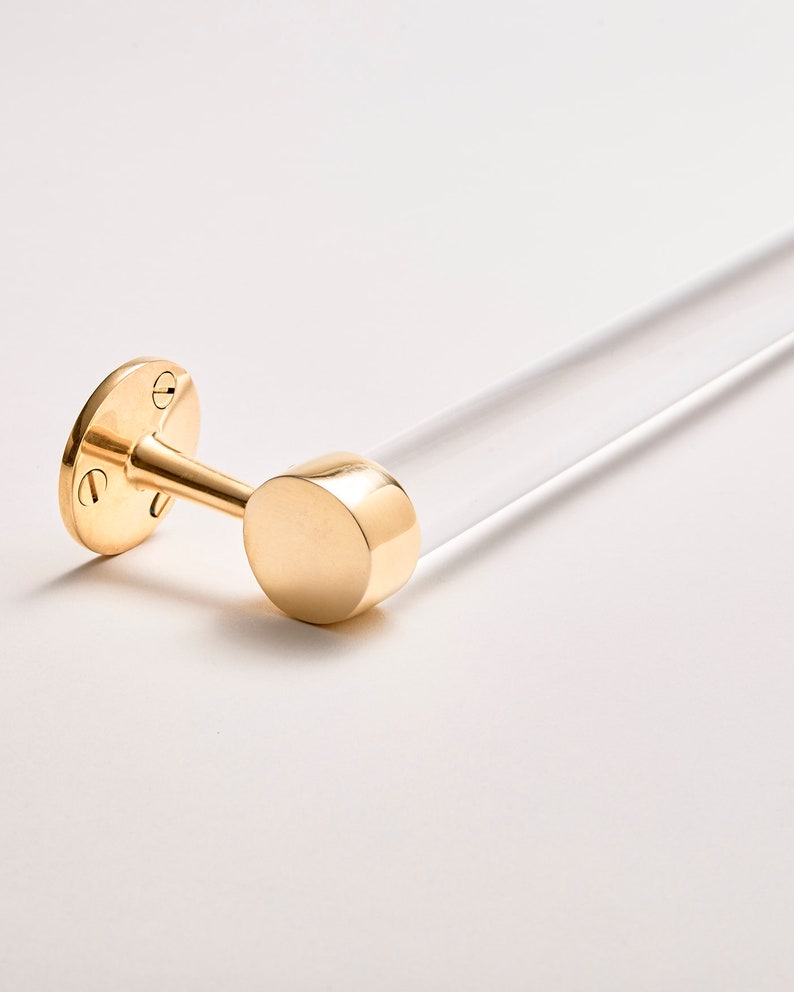 Lucite Towel Bar Polished Brass Satin Brass or nickel Etsy
