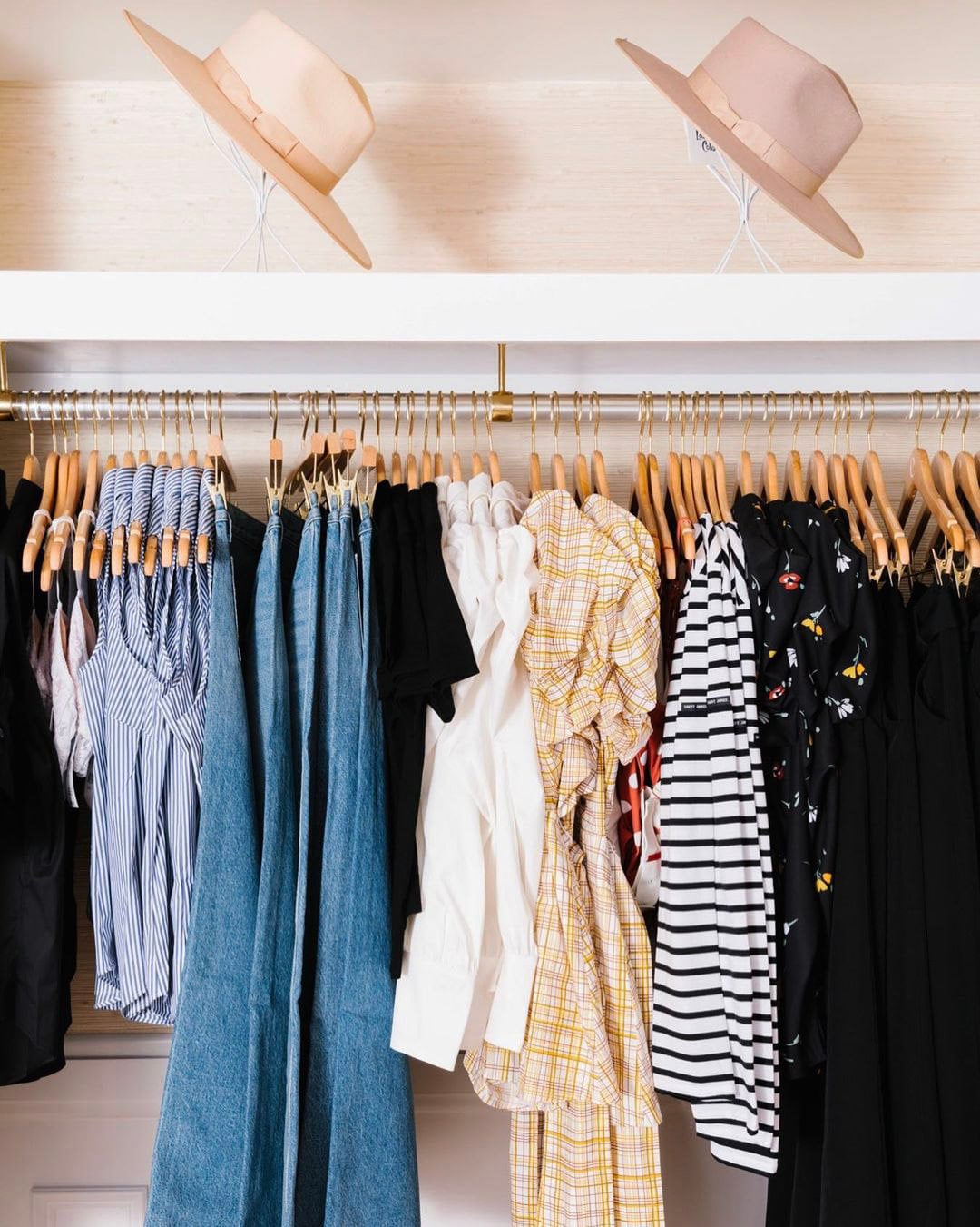 Custom Lucite Retail or Dressing Room Rod, Hanging Lucite Drying Rack for Laundry Room, Boutique Clothing Display w/ Brass & Nickel Hardware
