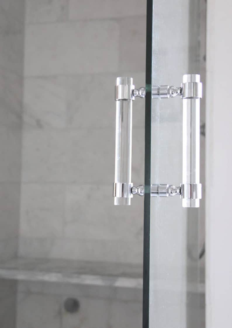 Lucite Shower Door Handles Polished Brass Satin Nickel Chrome Luxholdups
