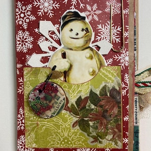 Christmas Folio/Mini Notebook/Junk Journal /Collage