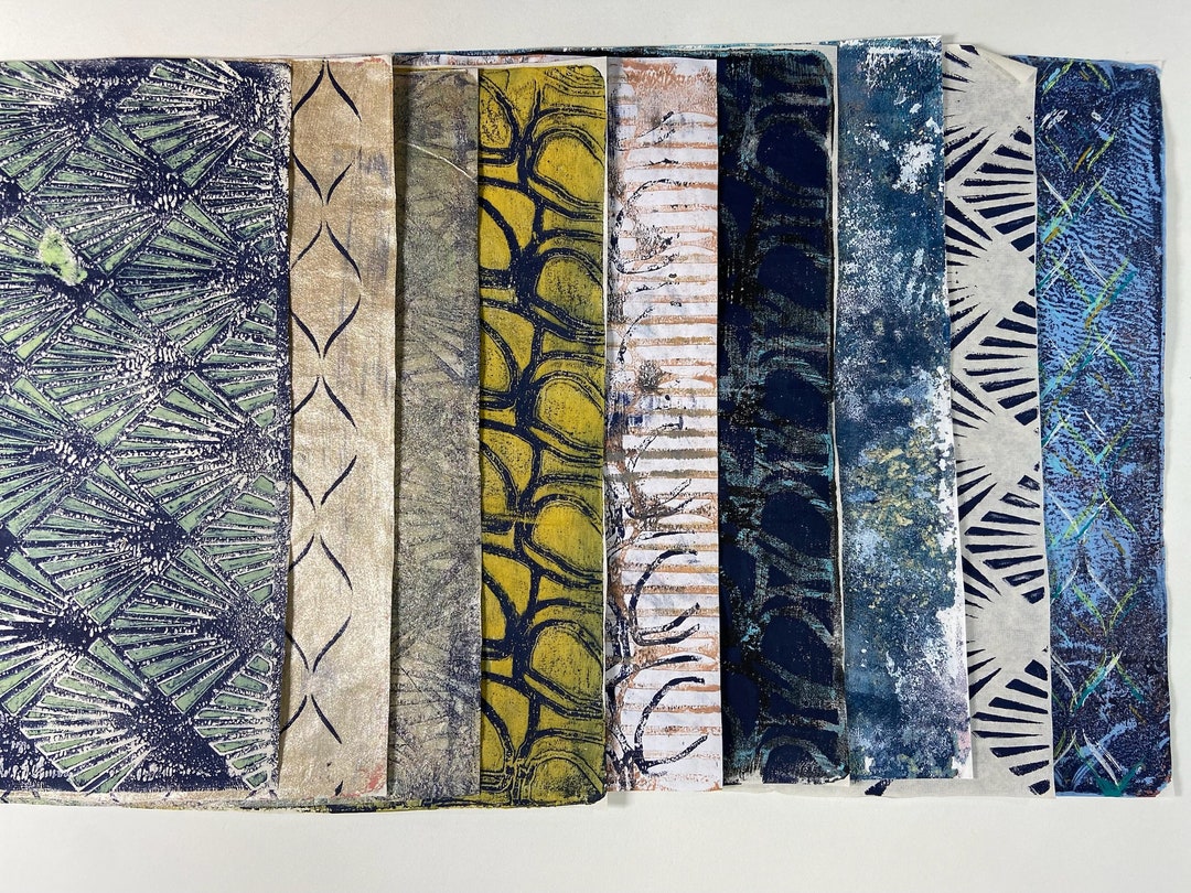 Hand Made Painted Papers/collage/ephemera - Etsy