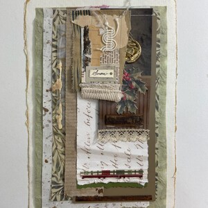 Christmas Handmade Mini Note Pad/ Junk Journal/ Collage