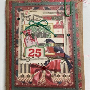 Christmas Folio/Mini Notebook/Junk Journal /Collage