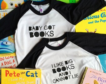 I Like Big Books and I Cannot Lie and Baby Got Books. Unique Baby Onesie. Hipster Baby Clothes. Baby Nerd. Funny Nerdy Baby. Book Lover.