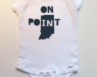 Indiana Baby. on poINt. Indiana. IN. a design by Lula Ball