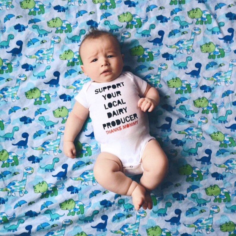 Breastfeeding Onesie Support Your Local Dairy Producer a Etsy