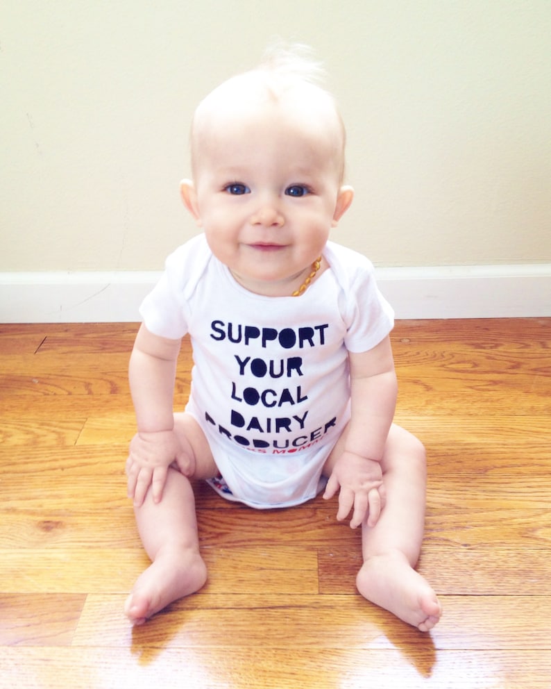 Breastfeeding Onesie Support Your Local Dairy Producer a Etsy