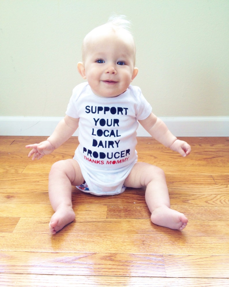 Breastfeeding Onesie Support Your Local Dairy Producer a Etsy