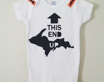 This End U.P. - a Yooper Baby Onesie by Lula Ball