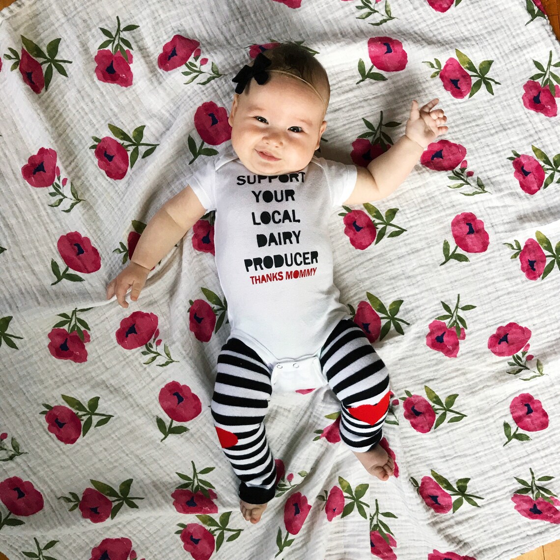 Breastfeeding Onesie Support Your Local Dairy Producer a Etsy