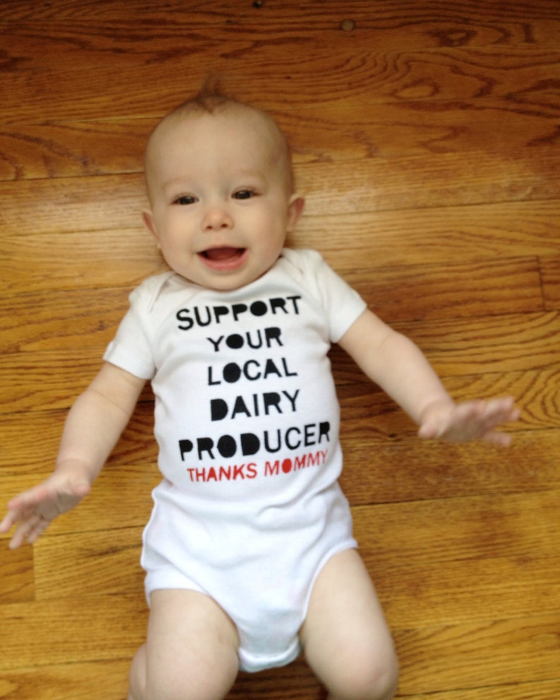 Breastfeeding Onesie Support Your Local Dairy Producer a Etsy