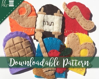 Yom Teruah Finger Puppets Pattern Rosh Hashanah Feast of Trumpets Jewish Feast Children's Toy