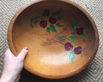 Painted dough bowl | Etsy