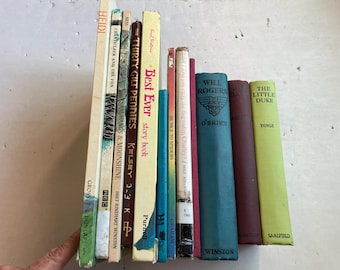 Children’s Classic Literature Nursery Decor Novels Picture books Chanticleer Sam Bangs Moonshine  Antique Vintage Books