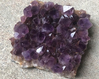 Amethyst rock purple gemstone natural crystal stones garden decor