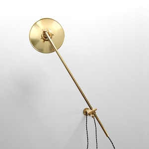 Lámpara de pared - Lámpara ajustable - Lámpara extensible - Lámpara de brazo - Lámpara de noche - Aplique - Lámpara de tijera industrial articulada de latón - SB3