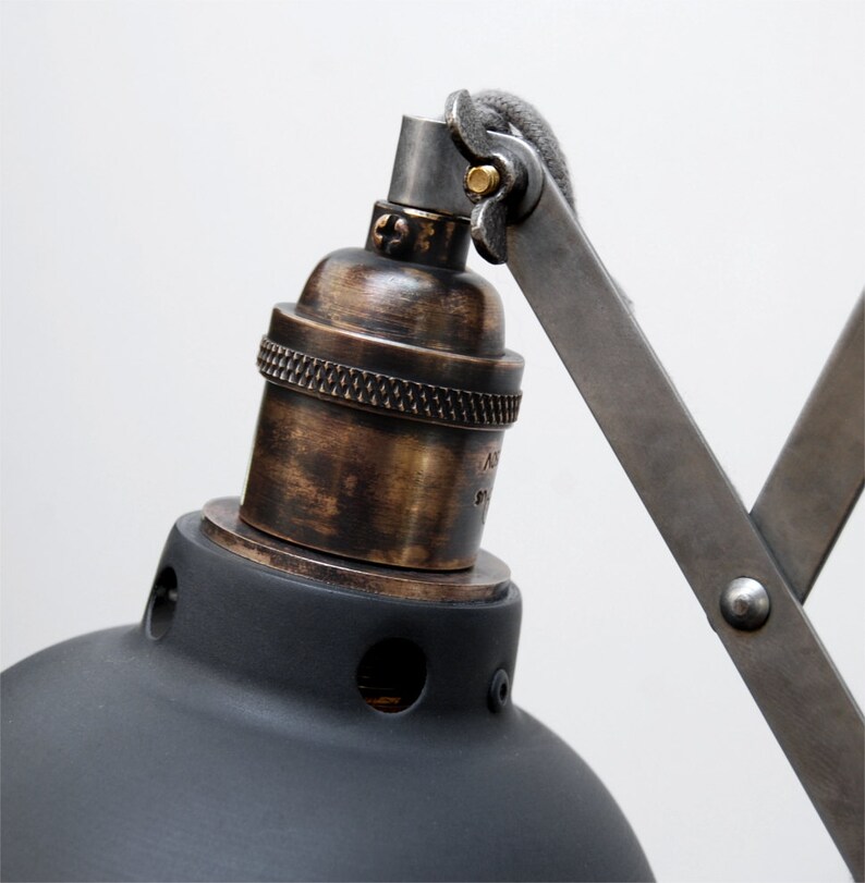 Scissor Lamp Articulating Adjustable Brass Swing Sconce Etsy