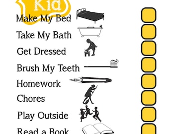 Graphic Chore Chart - INSTANT DOWNLOAD