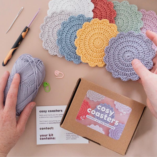 Coaster Crochet Kit: Beginner-Friendly Video Guide