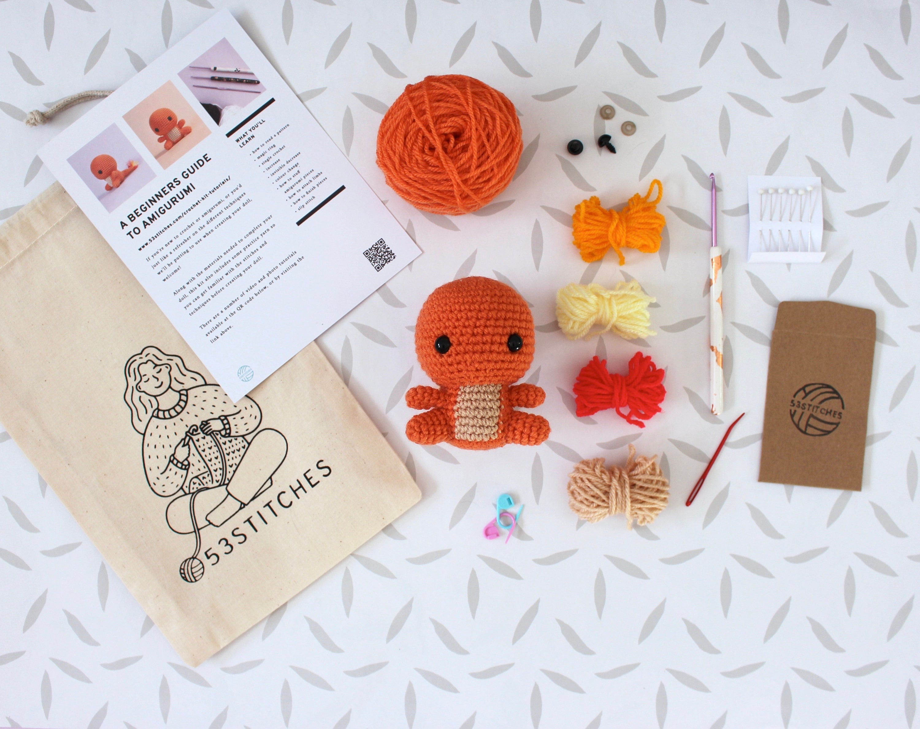 Charmander Crochet Kit for Beginners Pokemon Starter DIY -  New Zealand