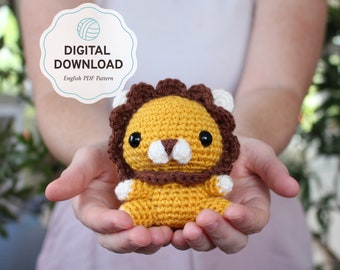 Lion amigurumi crochet pattern | Cute big cat animal plush doll instructions with tutorials and videos for beginners in english