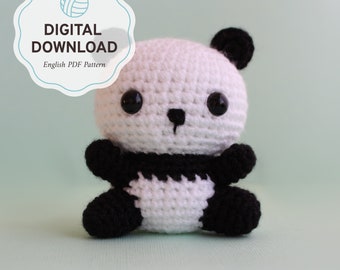 Panda amigurumi crochet pattern | Cute animal plush doll instructions with tutorials and videos for beginners in english