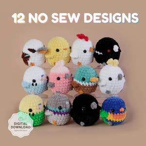 No Sew Crochet Bird Pattern Collection: Amigurumi Beginner Pack (PDF Pattern)