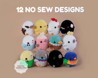 No Sew Crochet Bird Pattern Collection: Amigurumi Beginner Pack (PDF Pattern)
