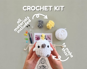 Cockatoo Crochet Kit: Beginner Amigurumi DIY Craft